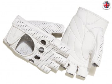 Велоперчатки из кожи RAPHA GT Gloves -Made in England- (White) (Large) (Производство Англия)
