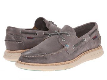 Топсайдеры из кожи нубук SEBAGO® Smyth 2-Eye Boat Shoes (Dark Grey Nubuck) (US10.5) (Производство Китай)
