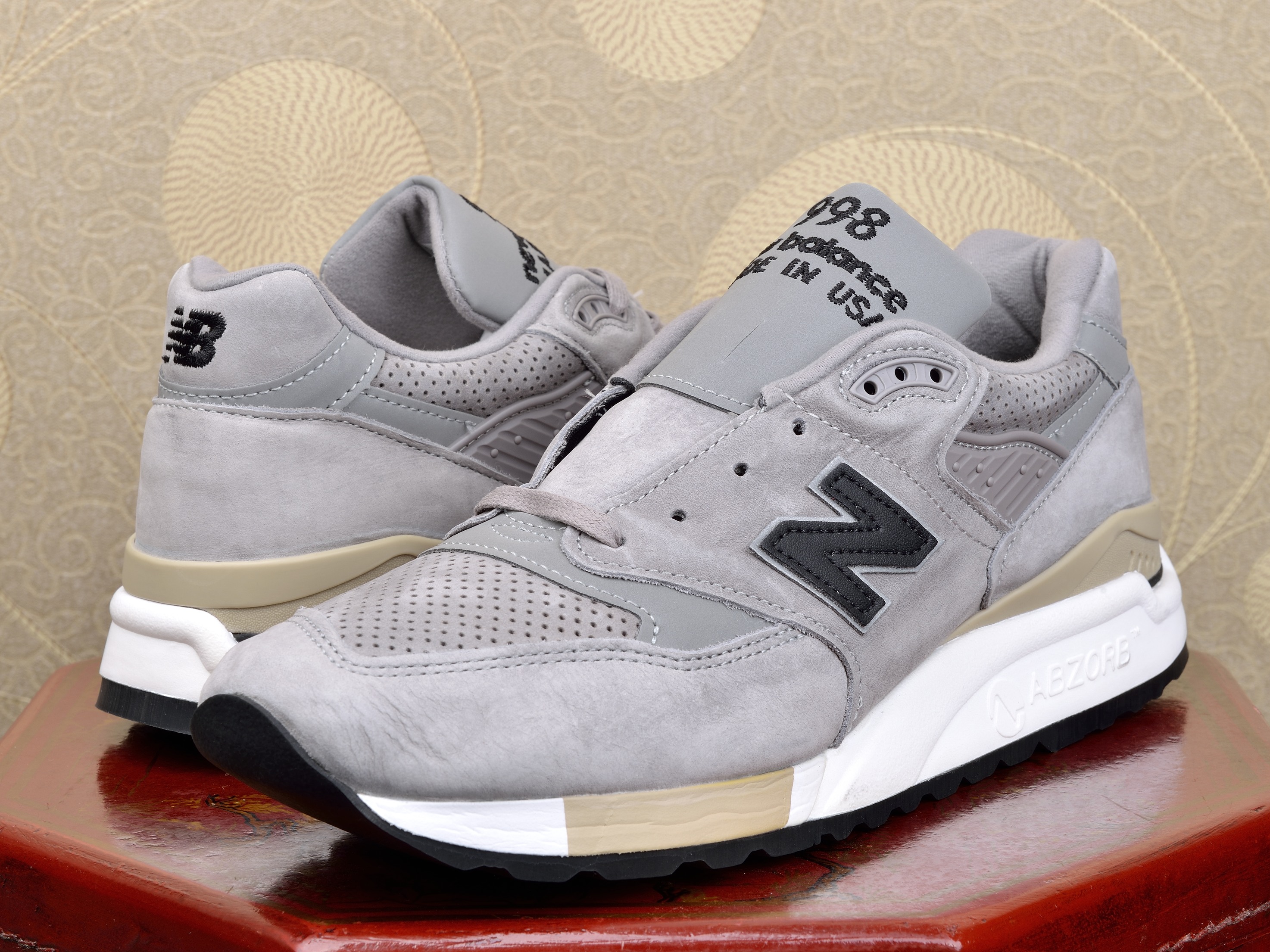 domingo reputación trompeta Аксессуары,одежда : NEW BALANCE® 998 Leather Sneakers -Made in USA- 'M998DTK '
