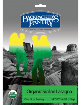 Сублимированная органическая лазанья - BACKPACKERS PANTRY® Organic Sicilian Lasagna; вегетарианское.