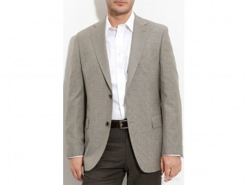 Пиджак из шерсти HUGO BOSS Pasini1 Wool Blazer, BLACK LABEL. (Gray) (Medium) (Производство Турция)